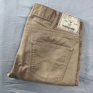 Patagonia Mens Iron Clad Straight Fit Organic Cotton Pants Tan 32x32 (31x30)